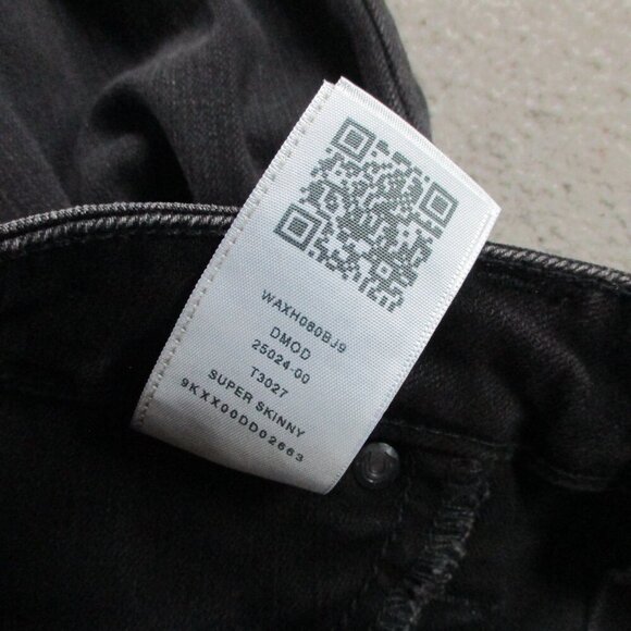 NWT True Religion Jeans Womens 33 Black Denim Super Skinny Moto Stretch Flap - Picture 12 of 14